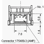 光電傳感器（光學傳感器）ON-171-A8 Co<em></em>nnector 175489-3(AMP)